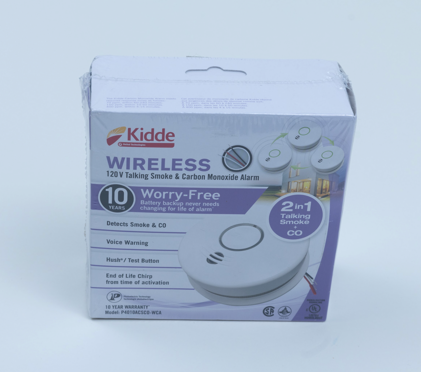 Kidde Worry-Free Wireless Talking Smoke & Carbon Monoxide Alarm