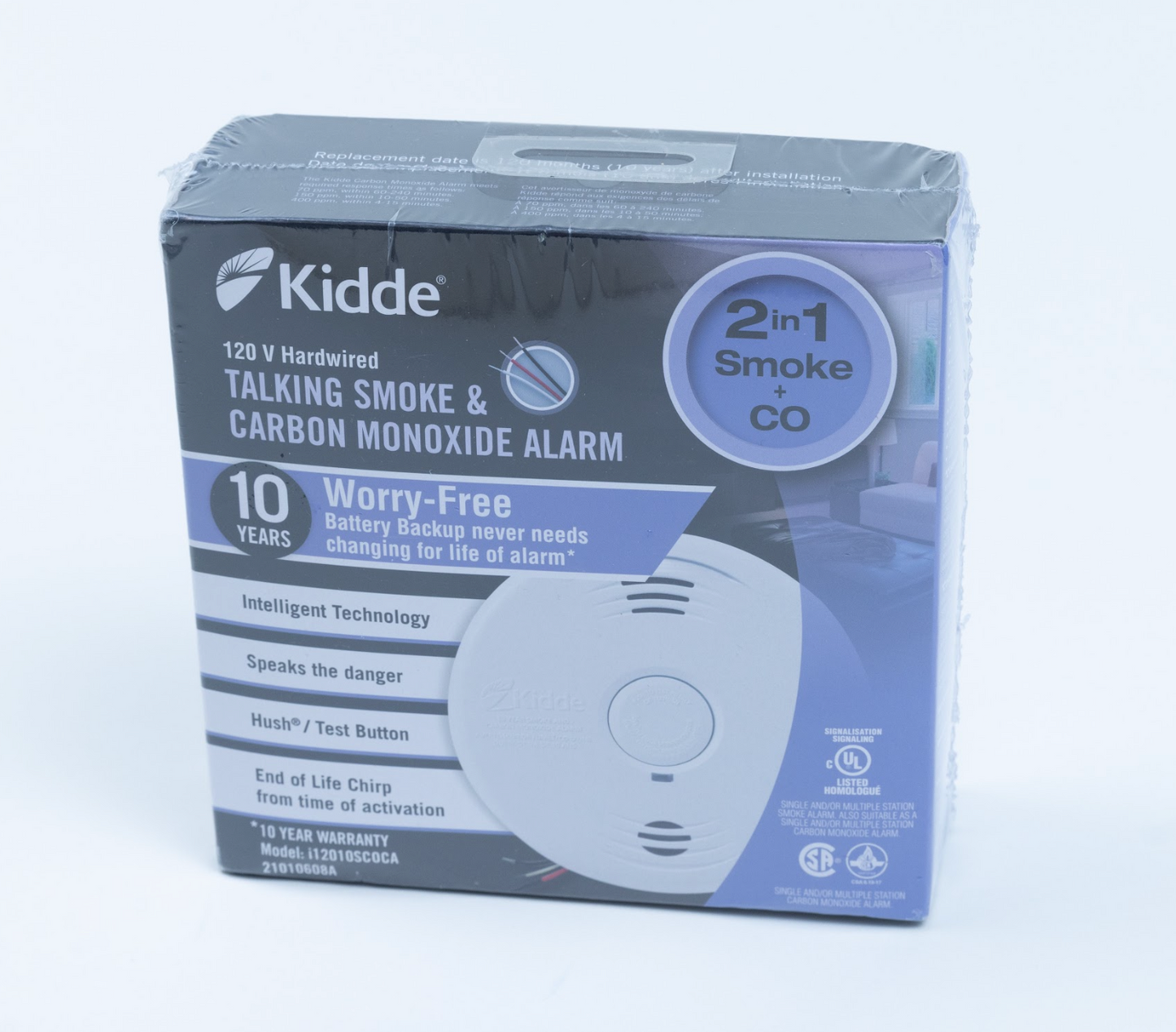 Kidde Worry-Free Hardwired Smoke & Carbon Monoxide Alarm
